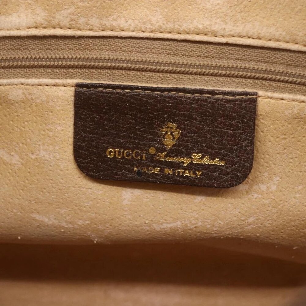 GUCCI GG Supreme Web Sherry Line Shoulder Bag PVC Beige Red Green Auth 97406 - Picture 11 of 16